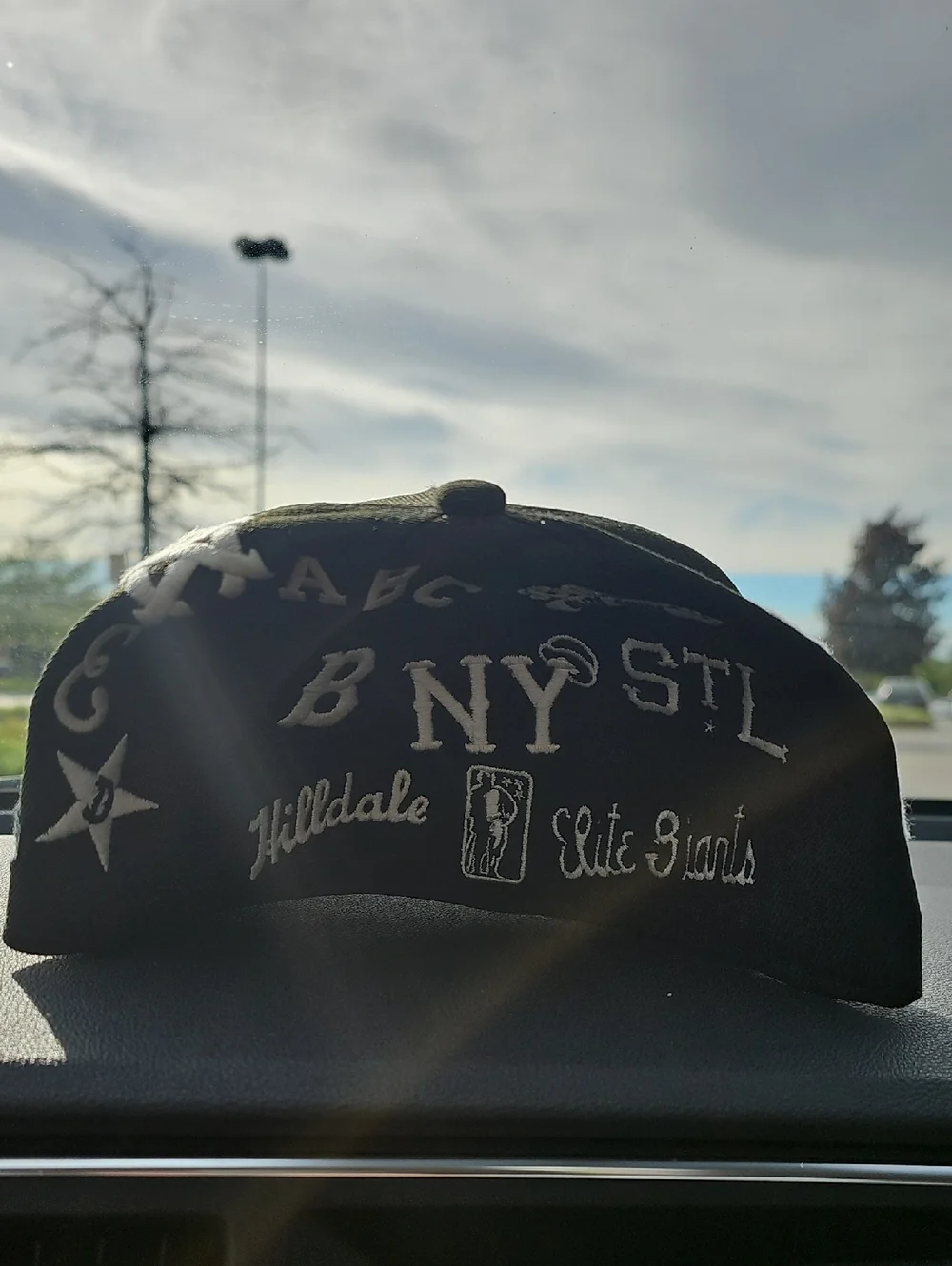 Ebbets Field Flannels Negro League All Over Logo Fitted Hat 7 1/4 New